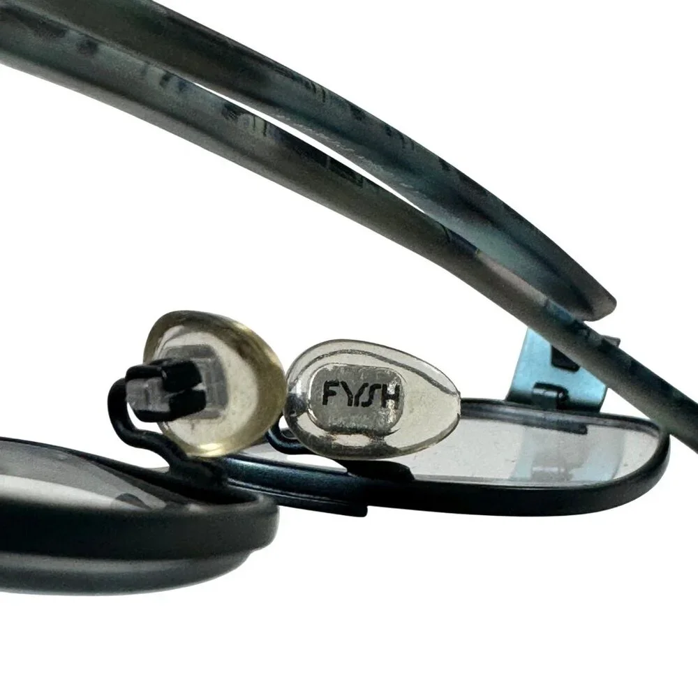 Fysh Urban Eyewear Eyeglasses 51-18-135 3480 Aqua/Blue Rectangle Frames Only UK - Picture 10 of 12